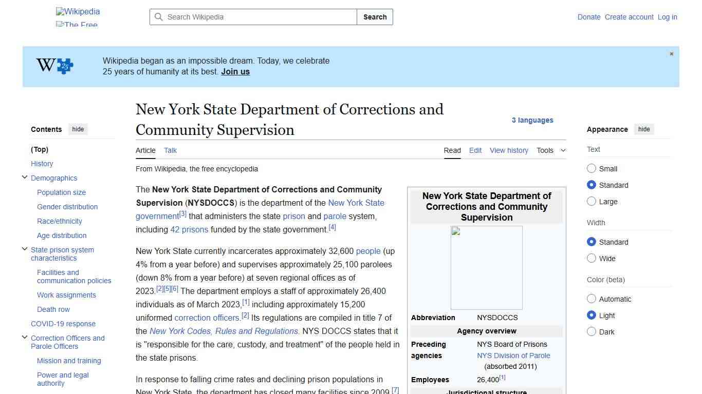 New York State Department of Corrections and Community Supervision - Wikipedia